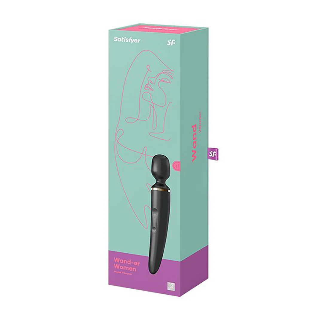 Vibromasseur baguette Satisfyer – massage intégral du corps – Satisfyer noir et or – Image 1