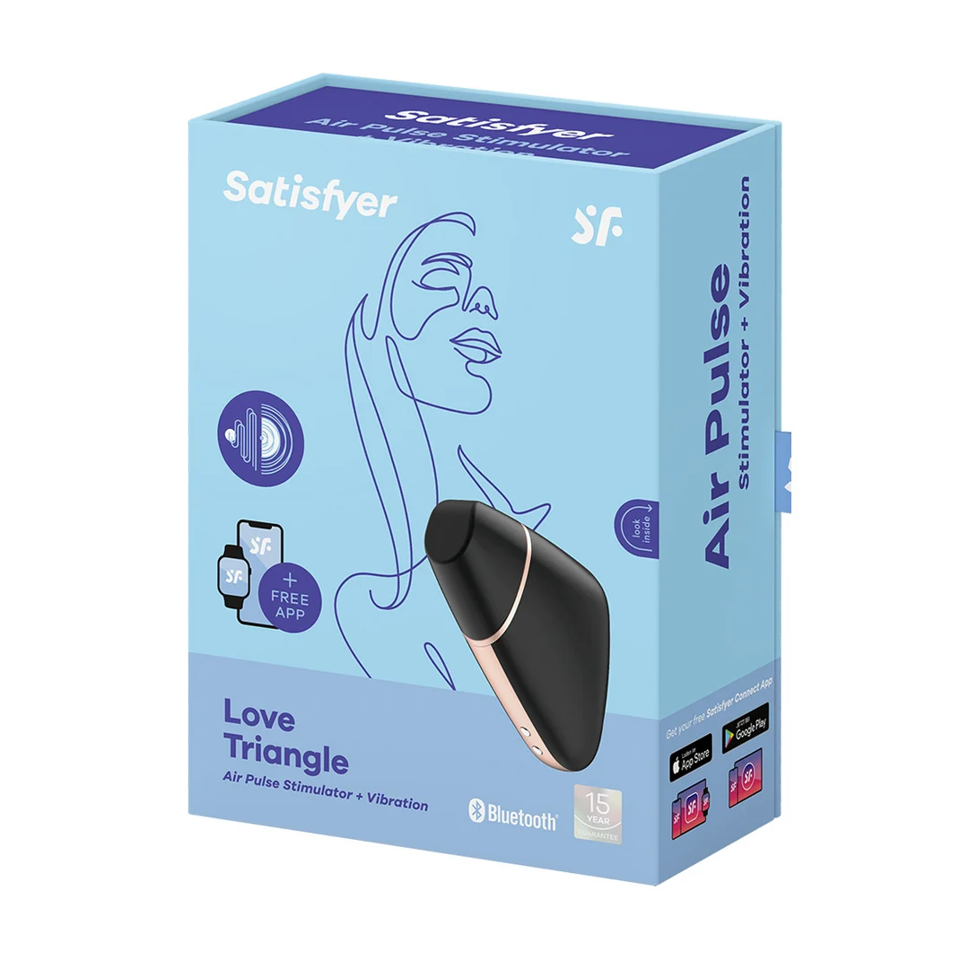 Stimulateur clitoridien Satisfyer à technologie de pulsations d’air – Love Triangle – Image 7