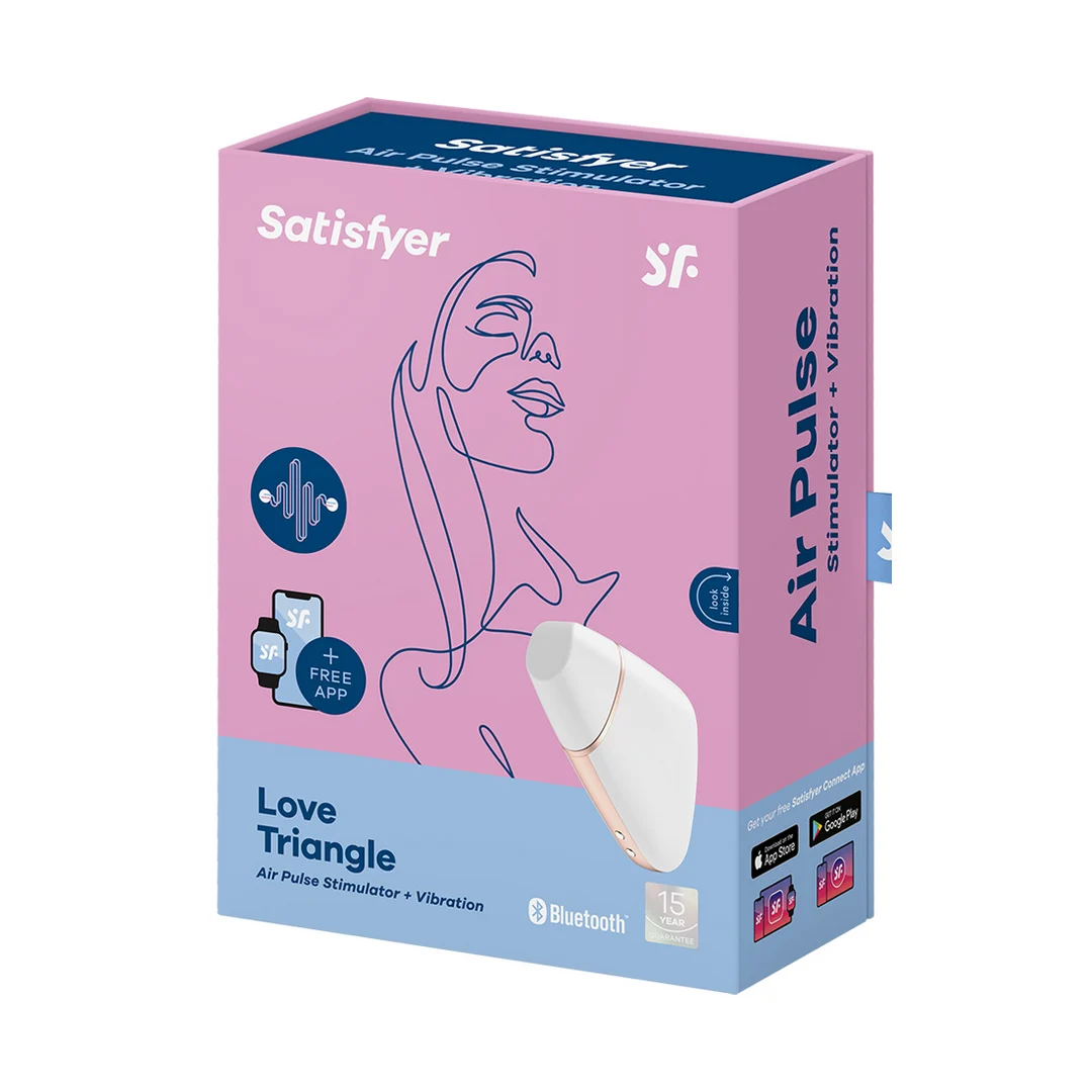 Stimulateur clitoridien Satisfyer à technologie de pulsations d’air – Love Triangle – Image 14