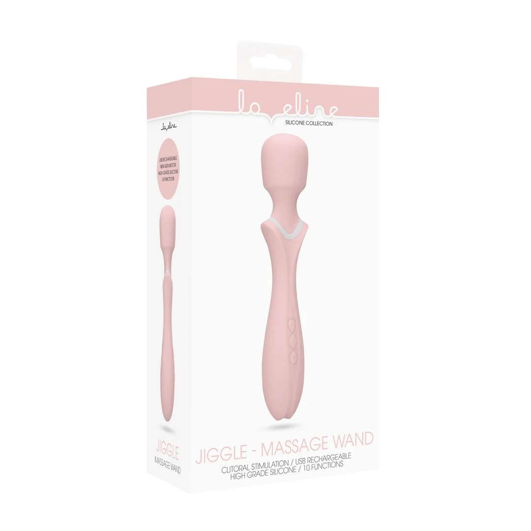 LOV021PNK-2 Vibromasseur wand avec 10 modes et tête flexible, Loveline by Shots – Image 1