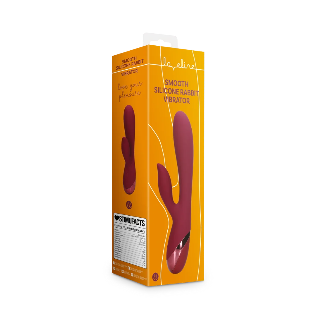 Vibromasseur lapin Loveline couleur cerise foncée – Image 1