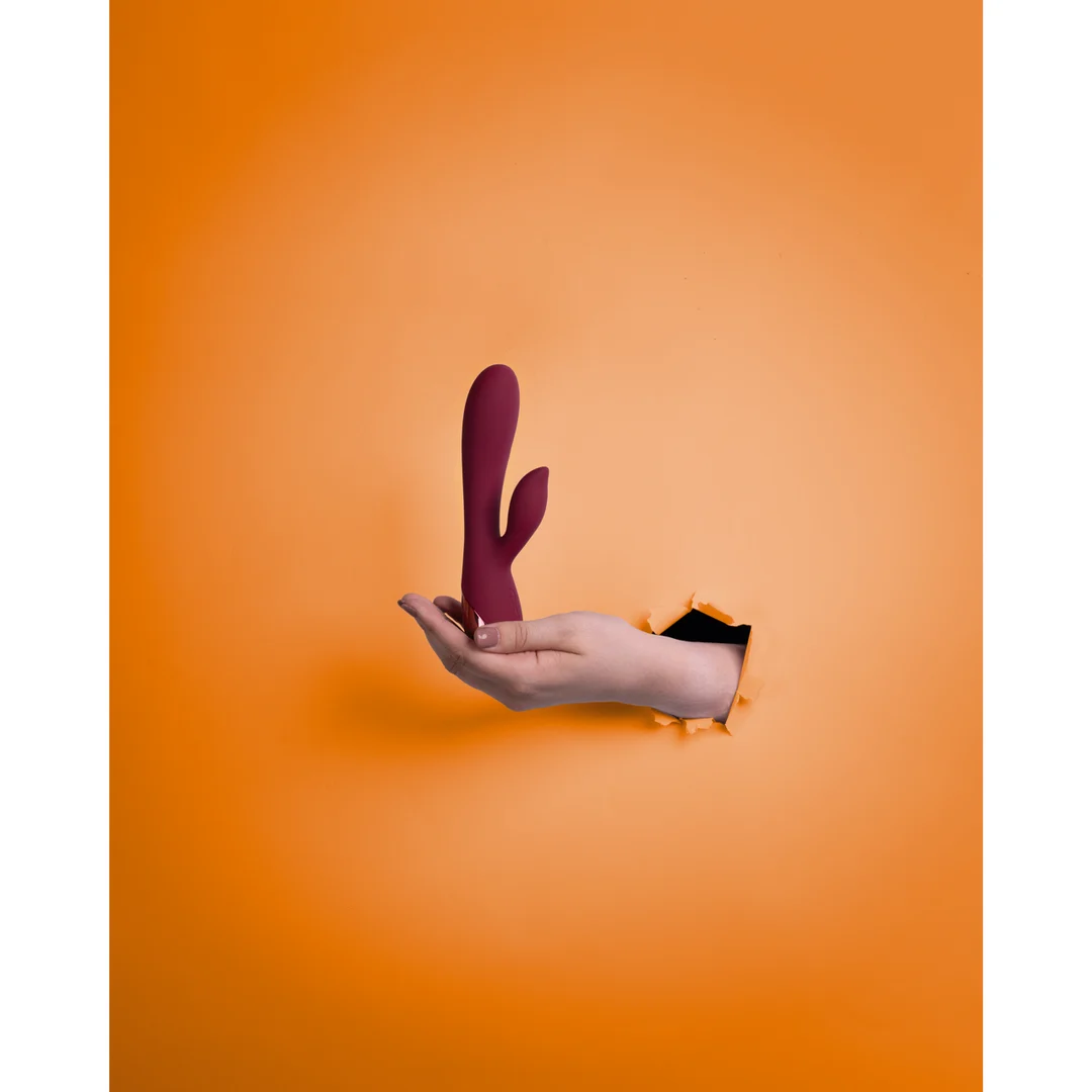 Vibromasseur lapin Loveline couleur cerise foncée – Image 6