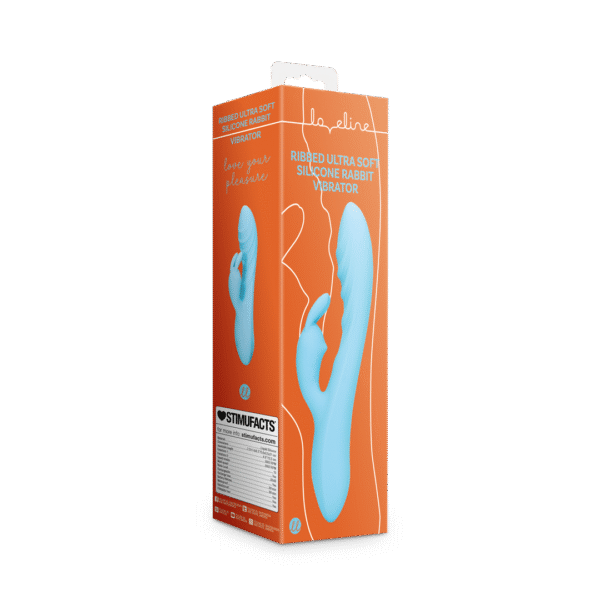 Vibromasseur lapin Loveline en silicone nervuré