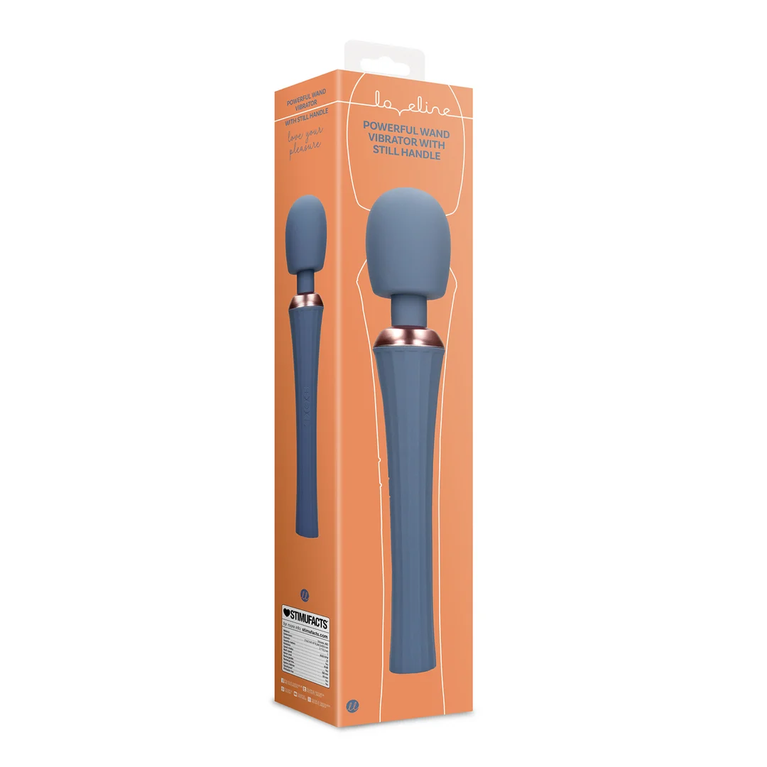 Vibromasseur wand avec poignée silencieuse pour un contrôle confortable, Blue Nova, Loveline by Shots – Image 7
