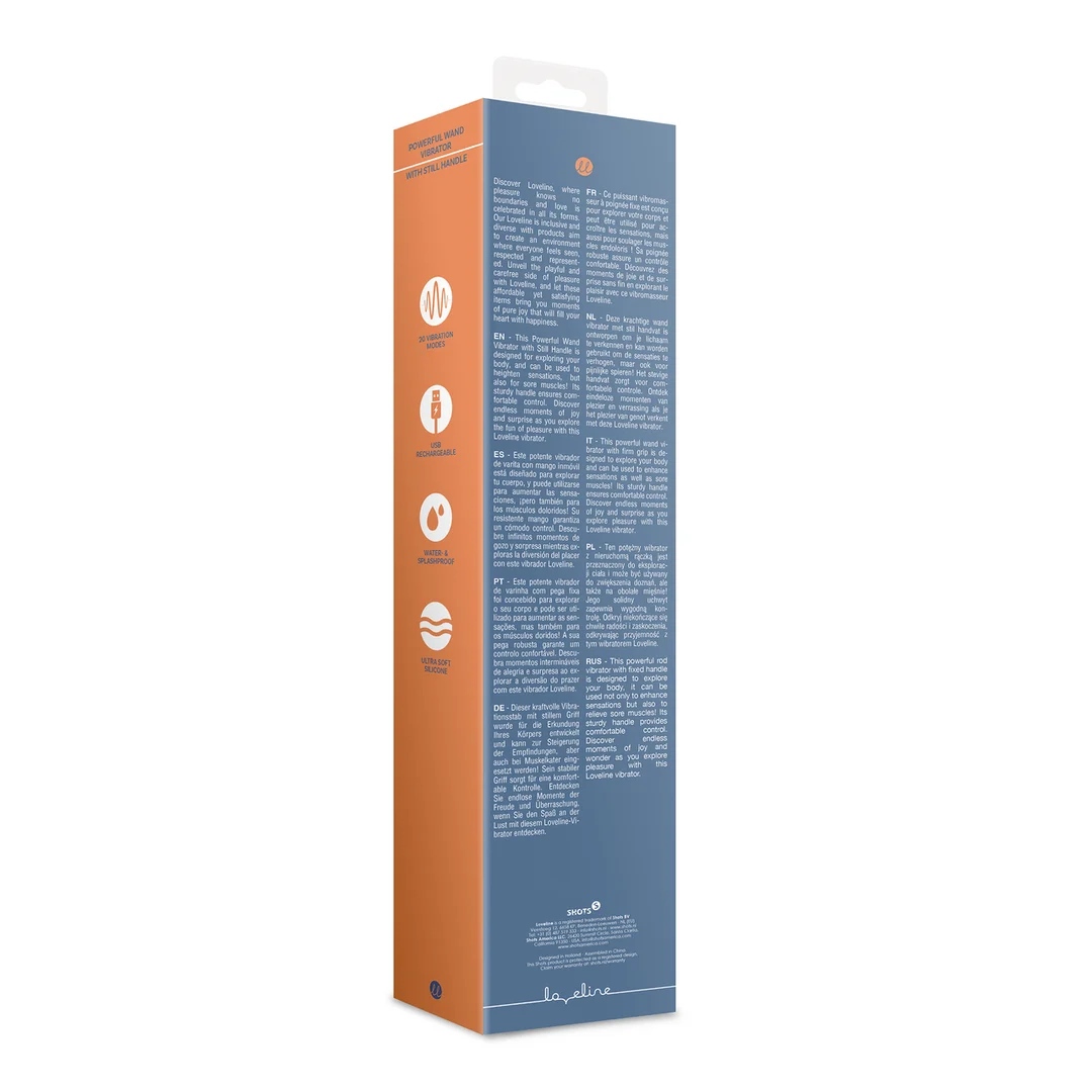 Vibromasseur wand avec poignée silencieuse pour un contrôle confortable, Blue Nova, Loveline by Shots – Image 8