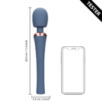 Vibromasseur wand avec poignée silencieuse pour un contrôle confortable, Blue Nova, Loveline by Shots – Image 4