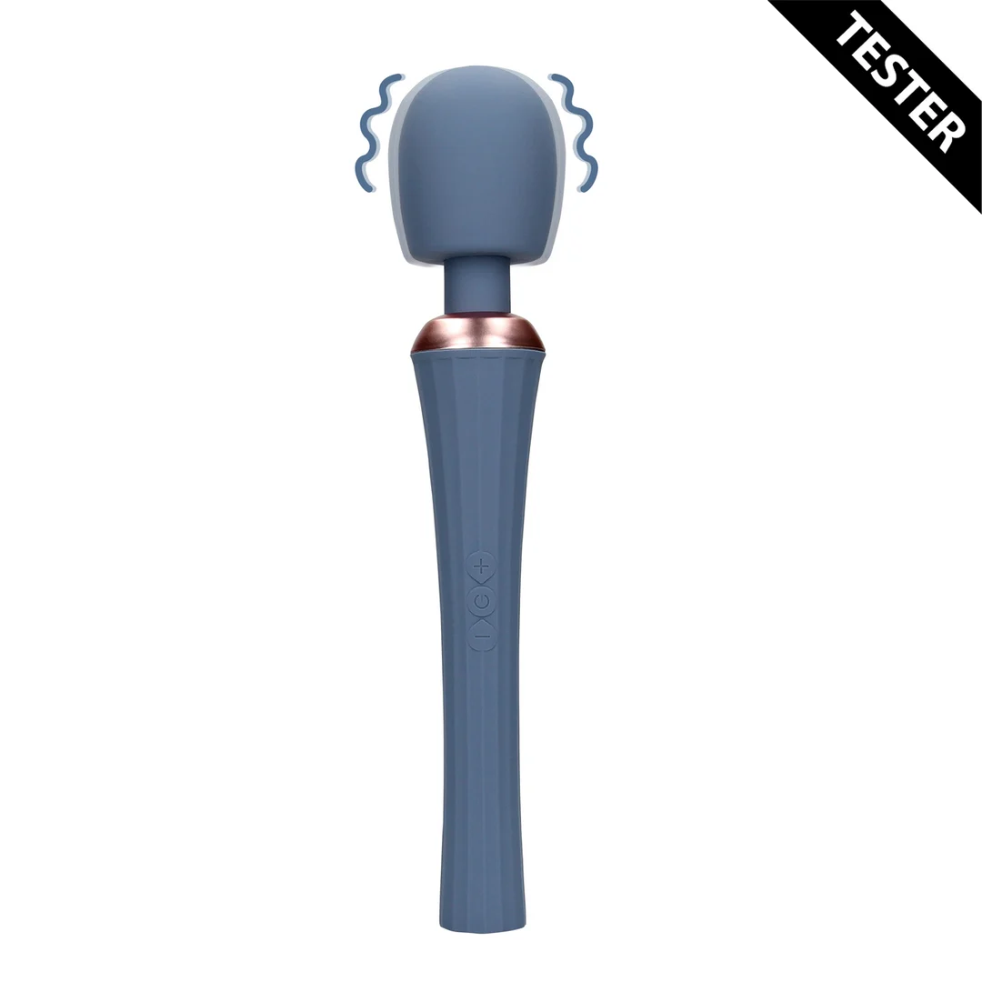 Vibromasseur wand avec poignée silencieuse pour un contrôle confortable, Blue Nova, Loveline by Shots – Image 6