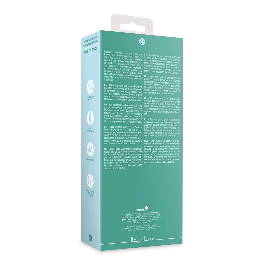 Vibromasseur duo à ondes d’air pulsées – Testeur (nom) Loveline by Shots – Image 8
