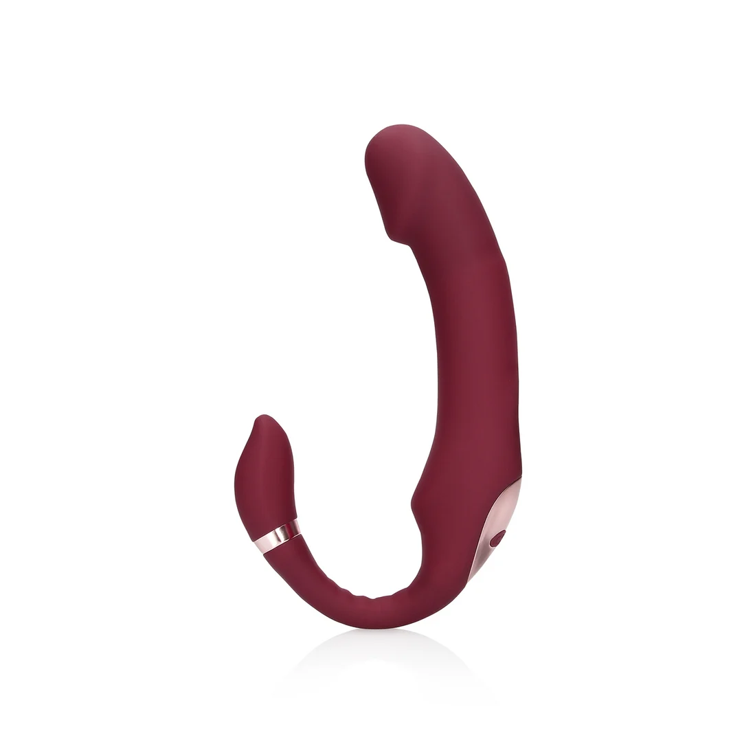 Gode ceinture sans harnais flexible et vibrant Loveline Merlot Grape – Image 5