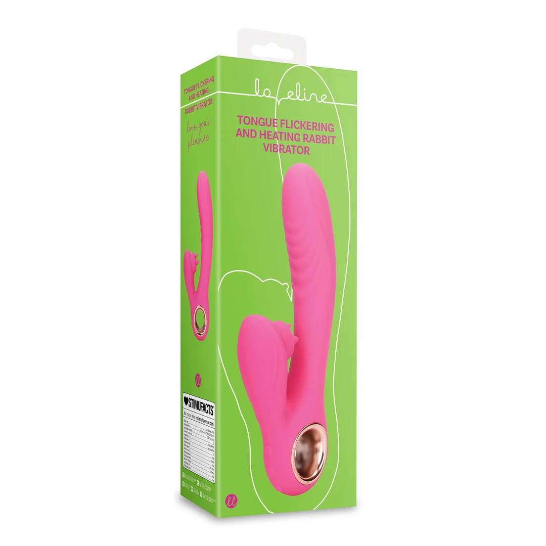 Vibromasseur rabbit – langue mobile et fonction chauffante – Loveline by Shots Exuberant Pink Loveline by Shots – Image 7