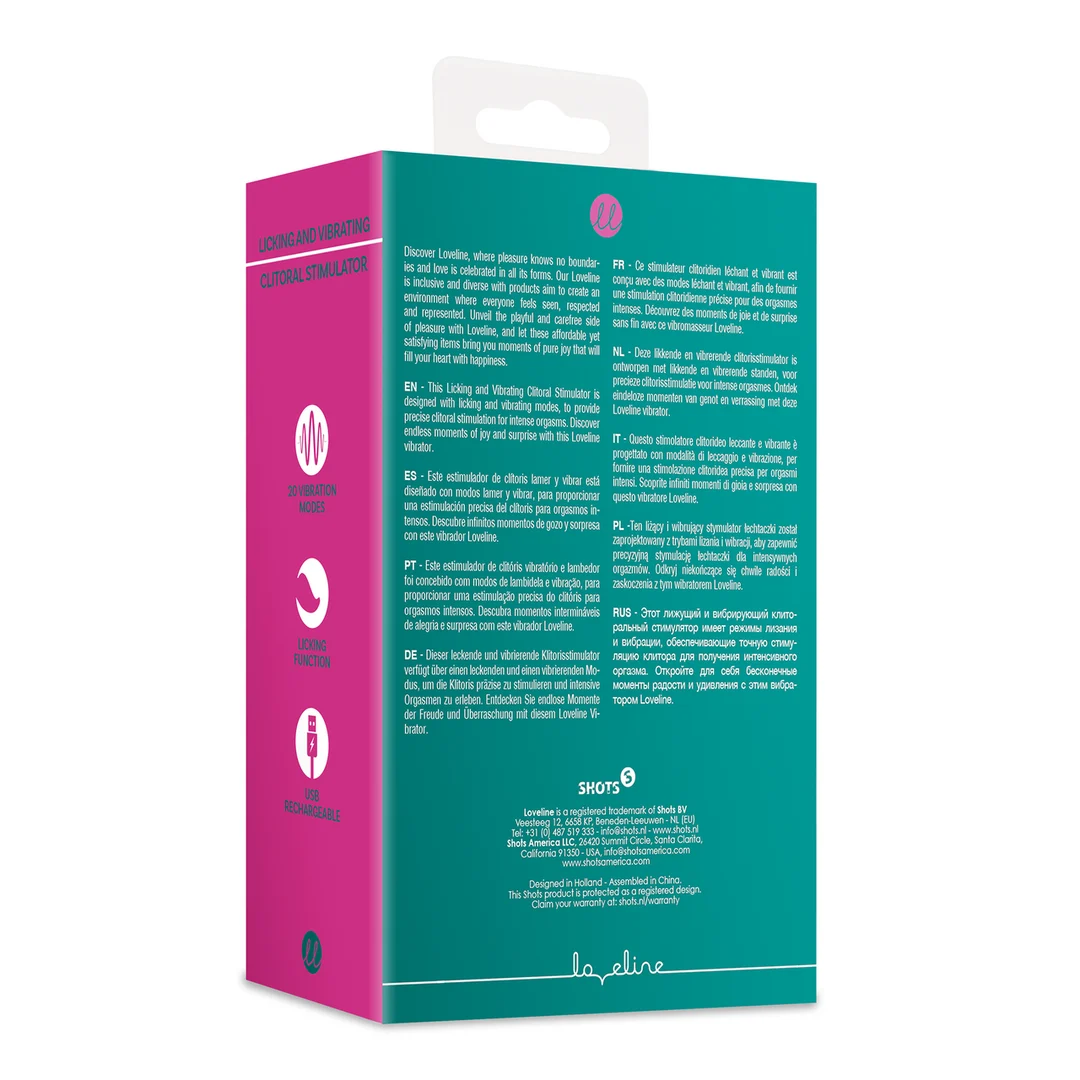 Loveline, stimulateur clitoridien avec fonction de léchage et vibrations – Image 2