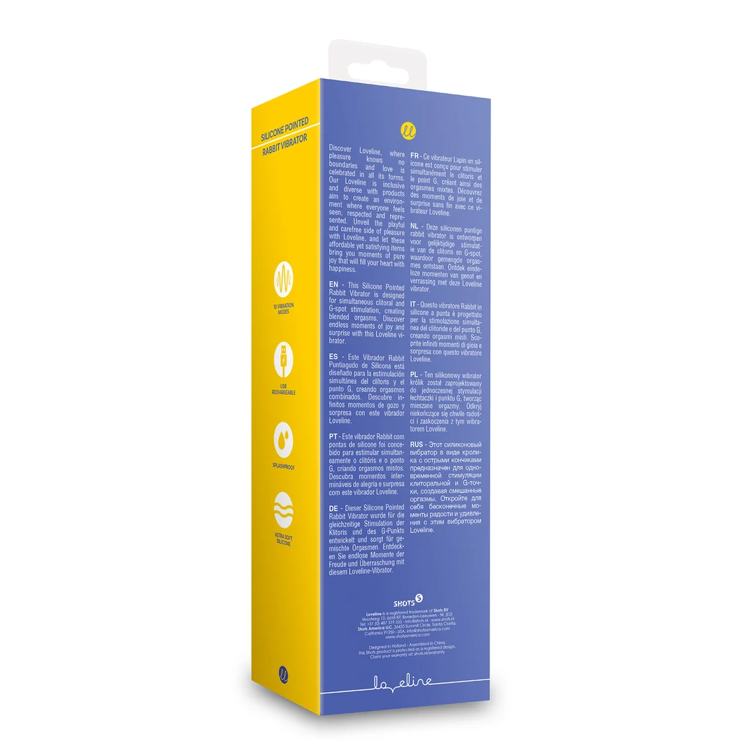 Vibromasseur rabbit pointu Loveline by Shots – Image 2