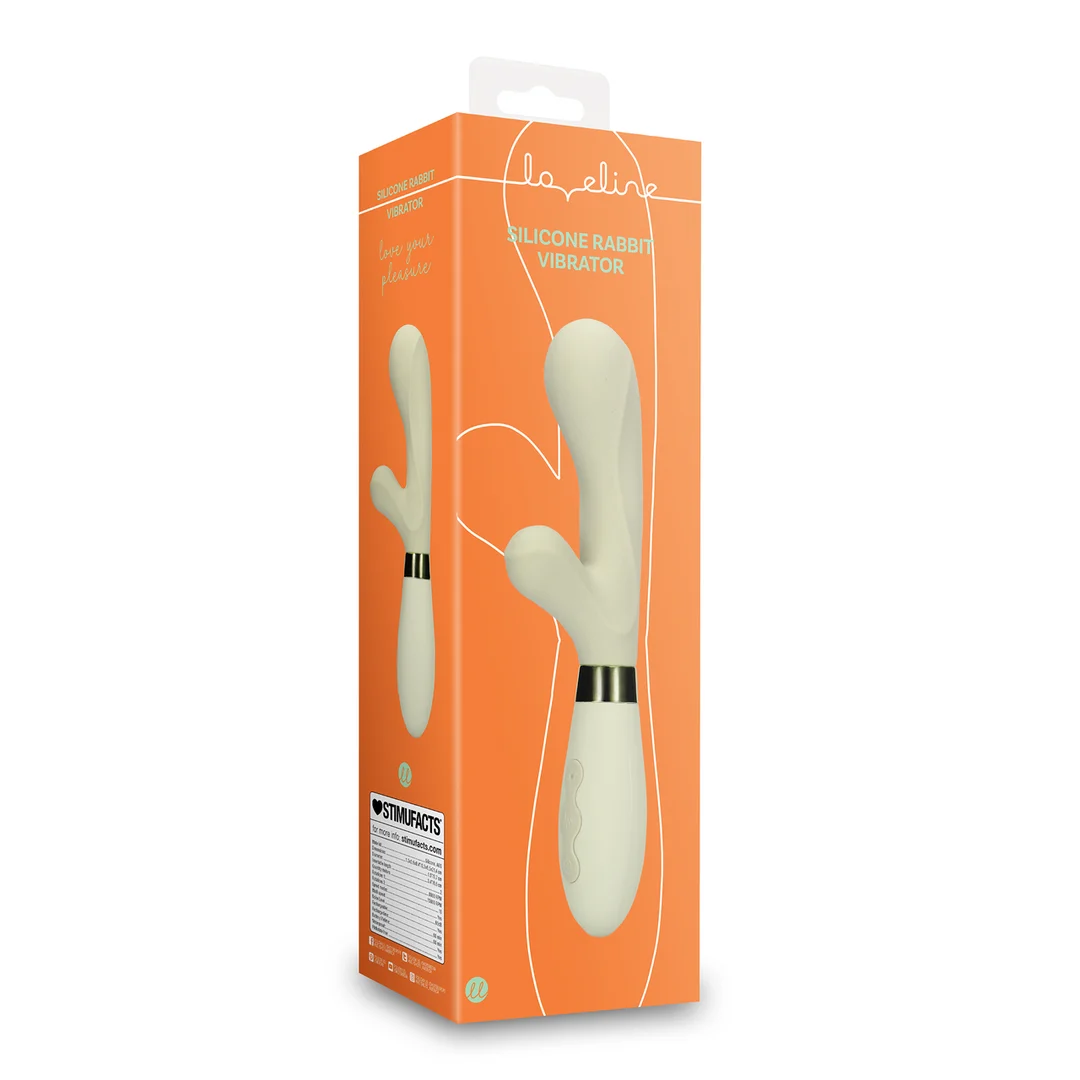 LOVE061GRN-2 Vibromasseur rabbit en silicone Loveline Misty Green – Image 1