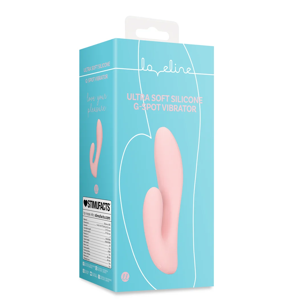 LOVE066PNK-2 Loveline Ultra Soft Silicone, vibromasseur pour le point G – Image 1