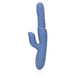 Vibromasseur rabbit à tige va et vient et perles rotatives, Loveline by Shots, bleu Loveline by Shots – Image 10
