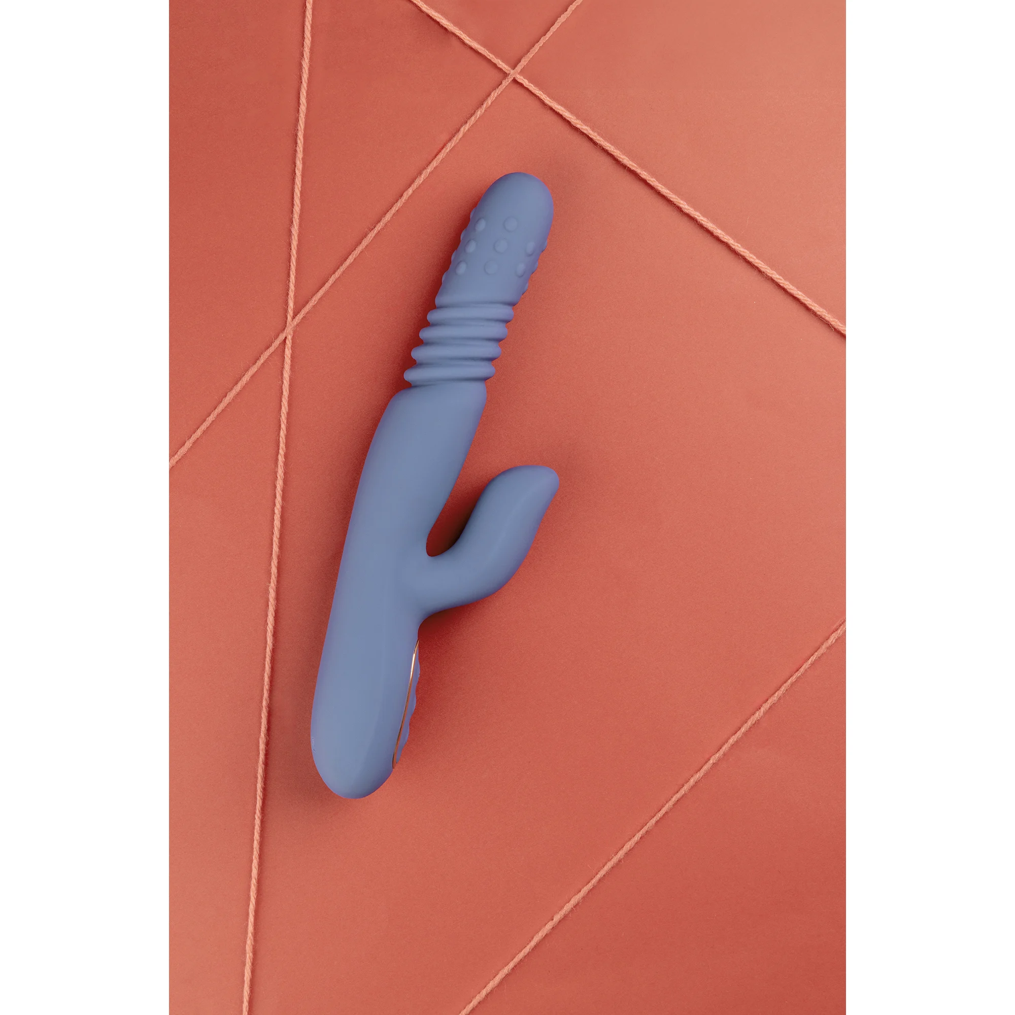 Vibromasseur rabbit à tige va et vient et perles rotatives, Loveline by Shots, bleu Loveline by Shots – Image 11