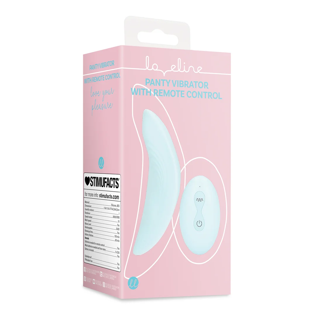 LOVE089BLU-2 Vibromasseur Loveline pour culotte avec télécommande – Image 1