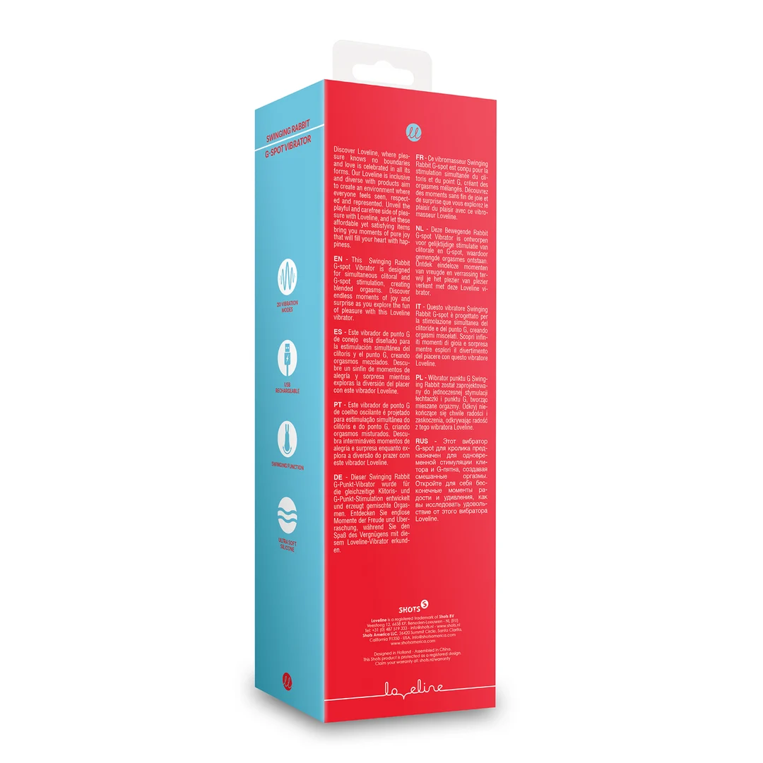 Stimulateur rabbit avec fonction oscillante – Loveline by Shots Brighto Rood Loveline by Shots – Image 8
