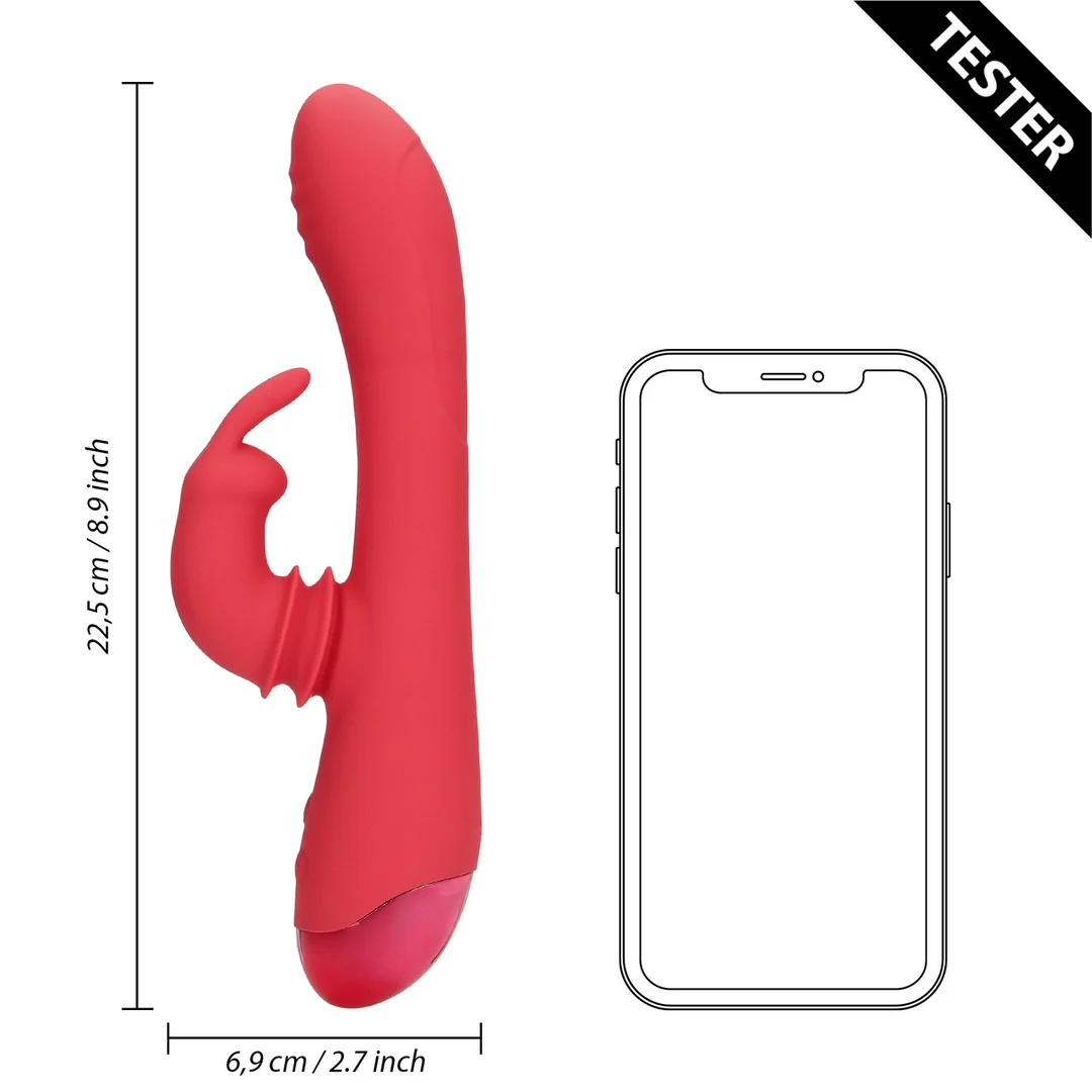 Stimulateur rabbit avec fonction oscillante – Loveline by Shots Brighto Rood Loveline by Shots – Image 5
