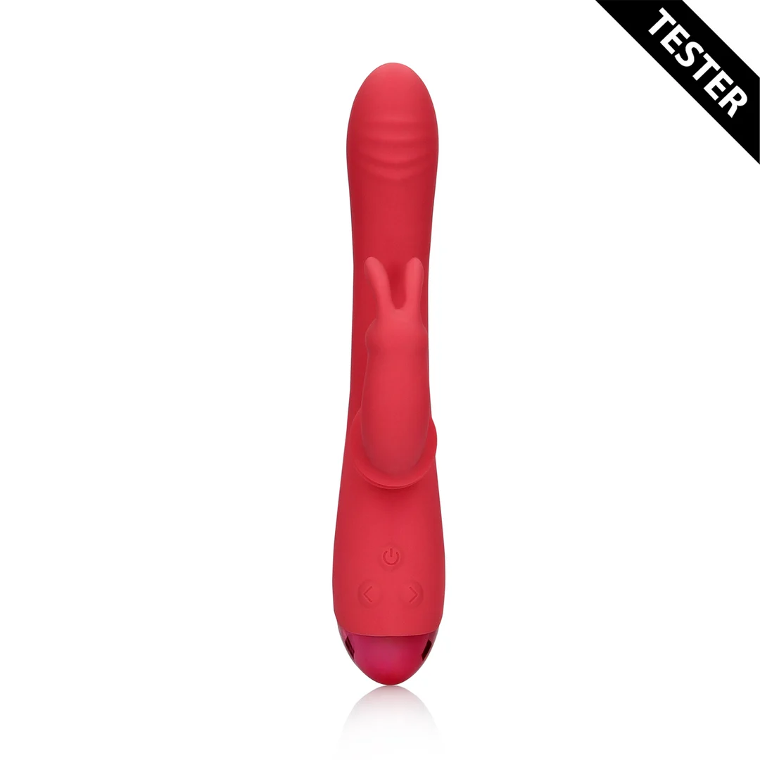 LOVE090REDTEST-5 Stimulateur rabbit avec fonction oscillante – Loveline by Shots Brighto Rood Loveline by Shots – Image 1