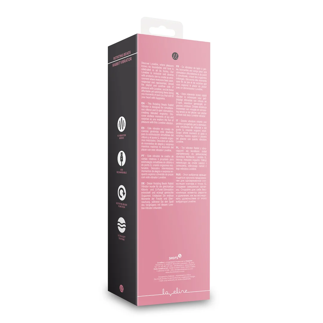 Vibromasseur pour le point G avec perles rotatives – Tester (naam) Loveline by Shots – Image 7