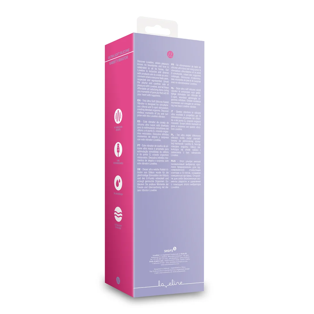 Vibromasseur rabbit en silicone ultra doux Loveline – Image 2