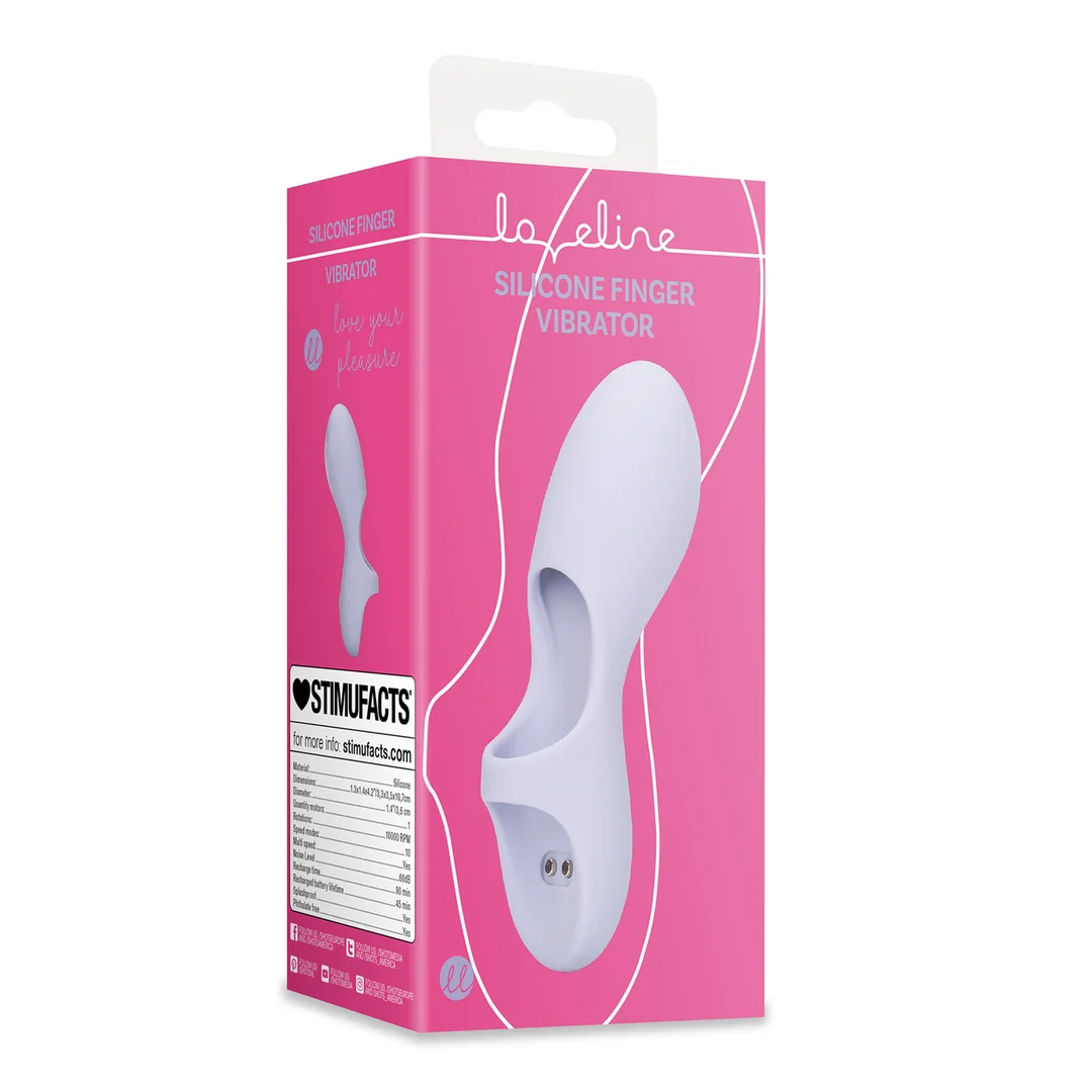 Vibromasseur pour doigt Loveline en silicone, couleur lavande – Image 1