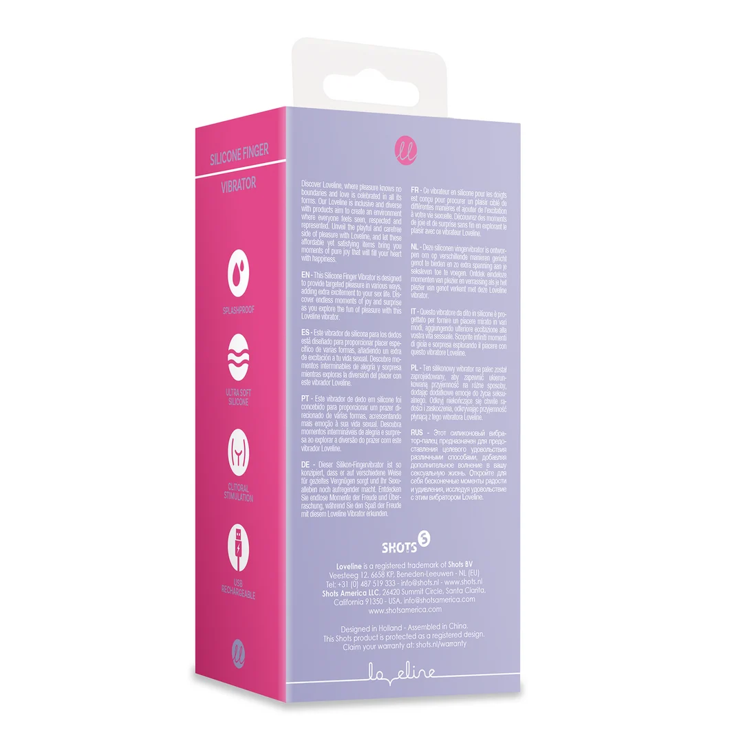 Vibromasseur pour doigt Loveline en silicone, couleur lavande – Image 2