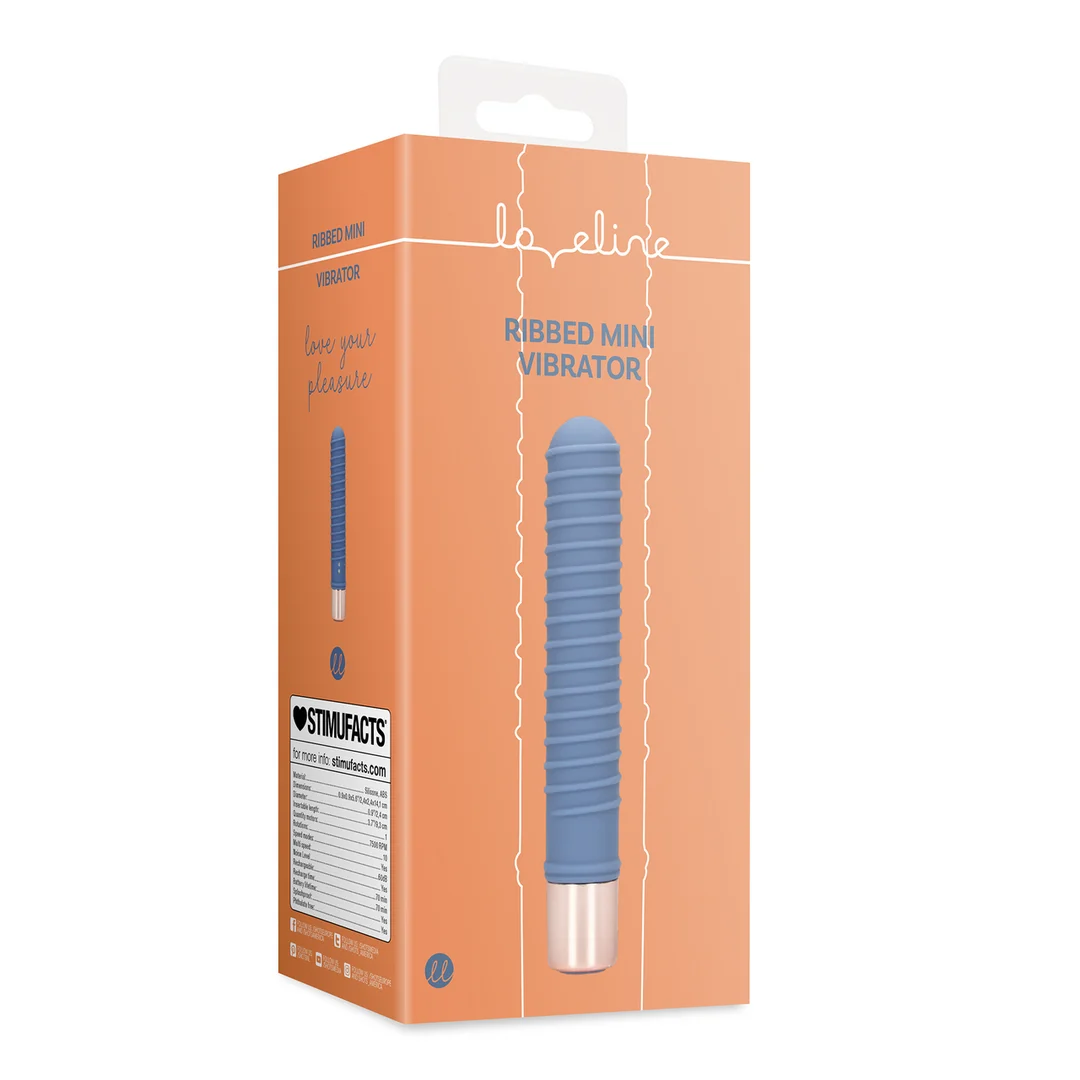 LOVE104BLU-2 Mini vibromasseur nervuré Blue Horizon – Image 1