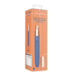 Vibromasseur de voyage Loveline Blue Horizon avec compartiment à lubrifiant