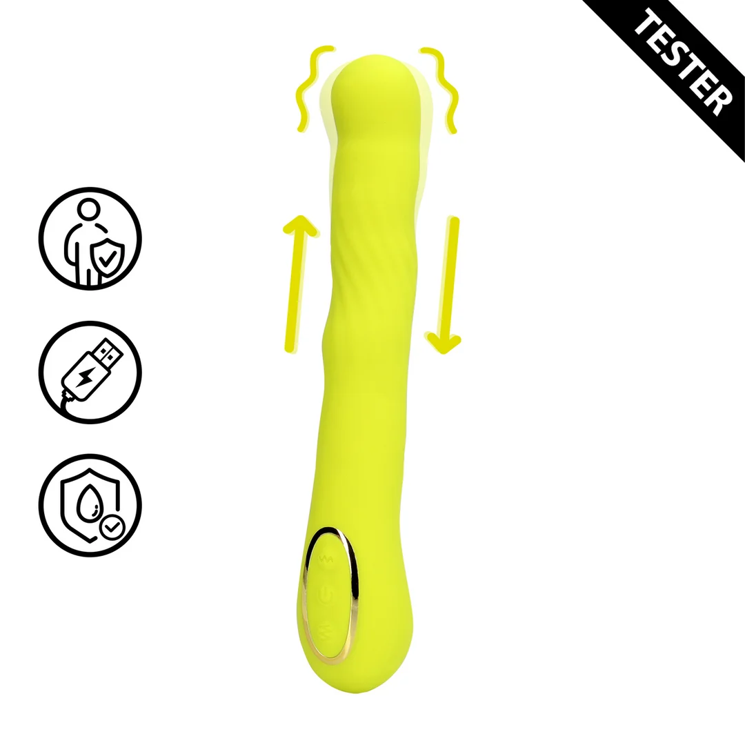 vibromasseur pour point G – mouvements ondulants pour une stimulation ciblée – Lime Passion (Loveline by Shots) – Image 1
