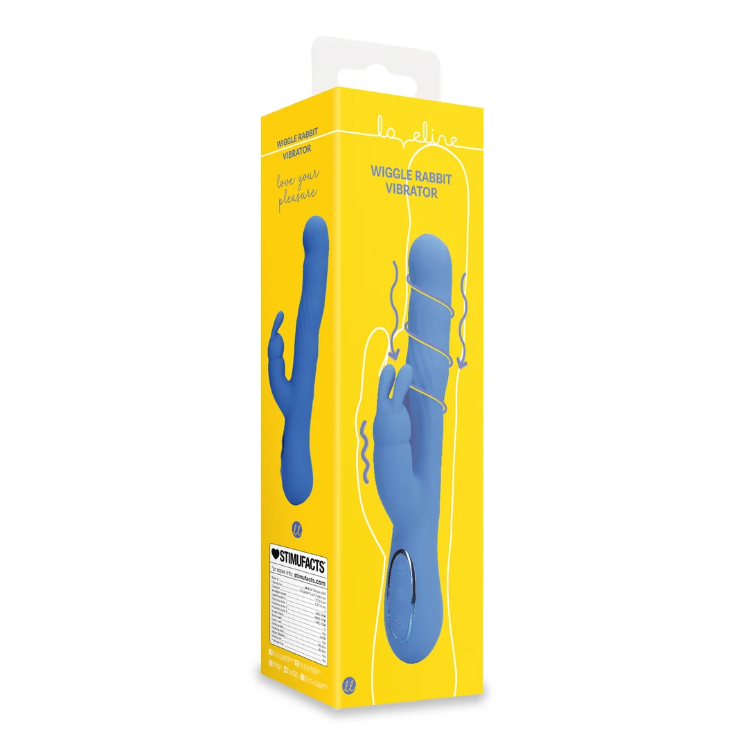Vibromasseur rabbit à mouvements ondulants pour le clitoris et le point G – Loveline Jetset Bleu Loveline by Shots – Image 2