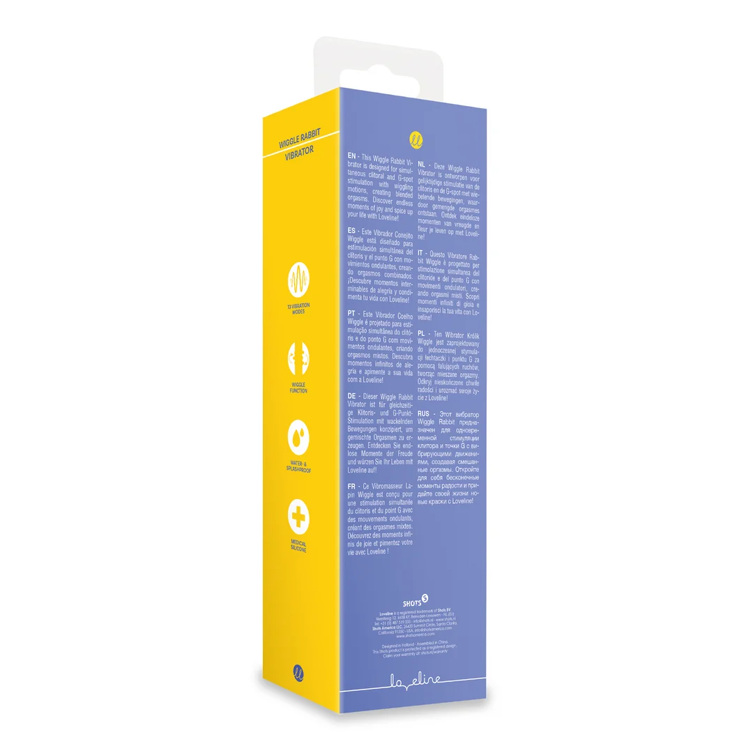Vibromasseur rabbit à mouvements ondulants pour le clitoris et le point G – Loveline Jetset Bleu Loveline by Shots – Image 3