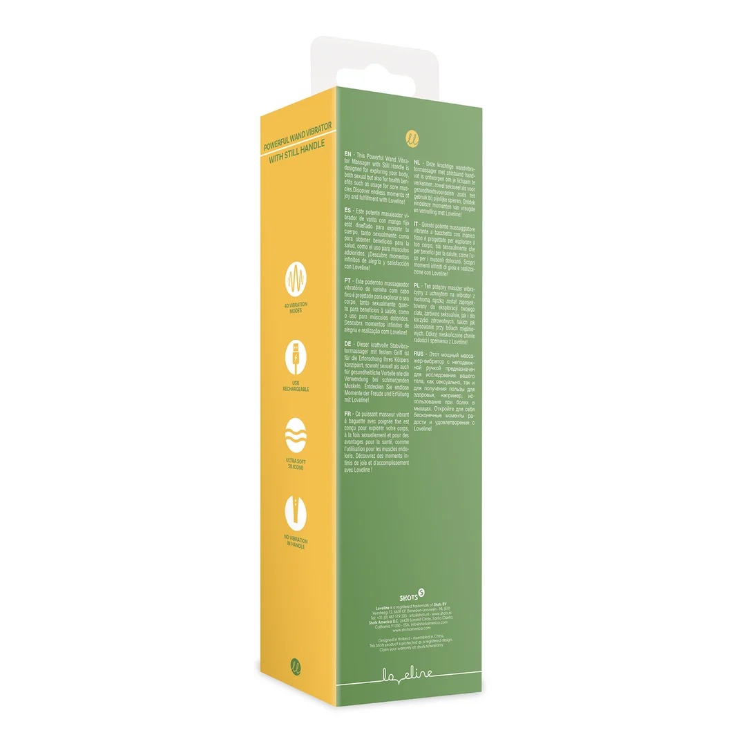 Vibromasseur wand, puissant masseur avec poignée silencieuse, Green Mumba (Loveline by Shots) – Image 8