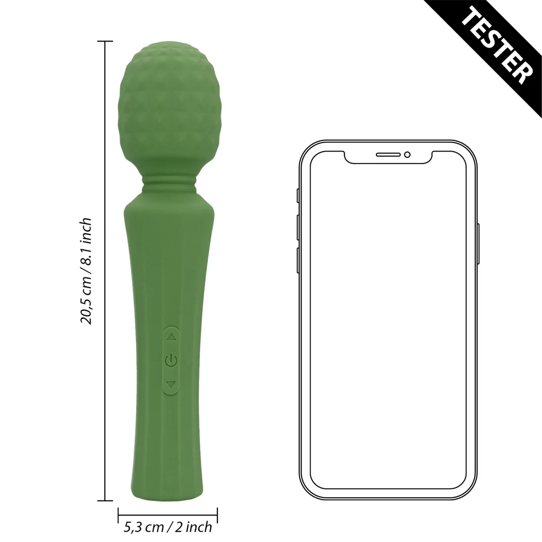 Vibromasseur wand, puissant masseur avec poignée silencieuse, Green Mumba (Loveline by Shots) – Image 5