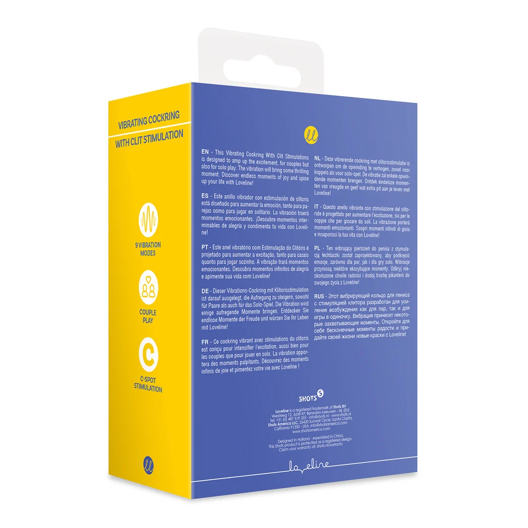Anneau pénien vibrant avec stimulation clitoridienne, Tamiya bleu, testeur – Image 8