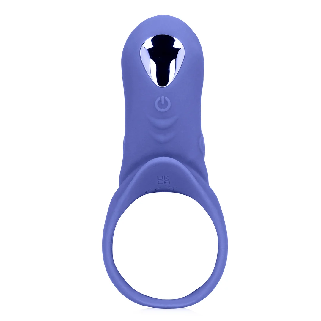 Anneau pénien vibrant avec stimulation clitoridienne, Tamiya bleu, testeur – Image 9
