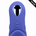 Anneau pénien vibrant avec stimulation clitoridienne, Tamiya bleu, testeur – Image 5