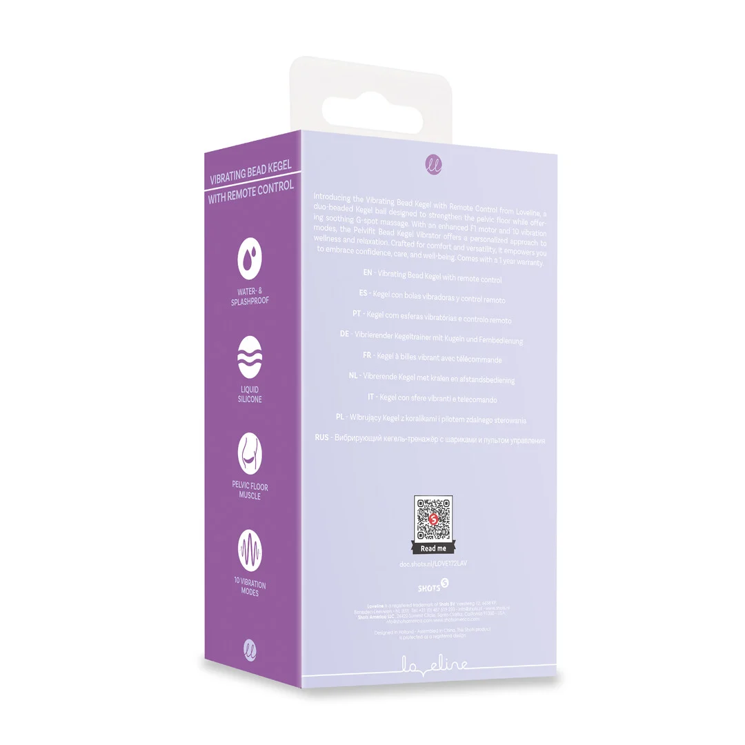 Vibromasseur anal à 10 modes – Vibrating Bead Kegel avec télécommande - Lavande - Modèle de démonstration – Image 6