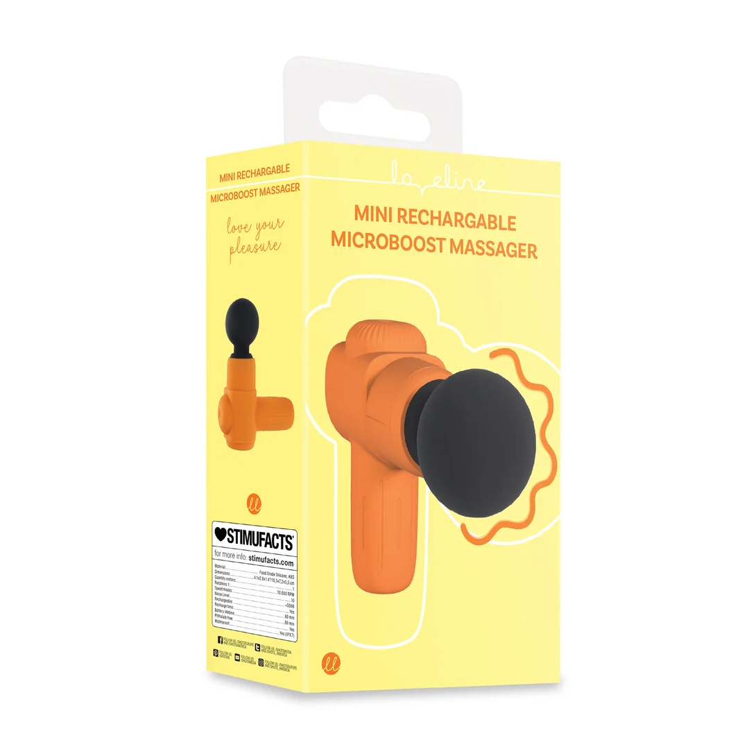 Mini vibromasseur · 10 modes et rechargeable · Loveline · orange Loveline by Shots – Image 4