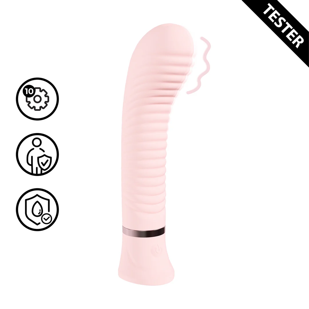 LOVU049PNKTEST Vibromasseur pour le point G, 10 modes et étanche, Loveline Paris Collection, rose, Loveline by Shots – Image 1