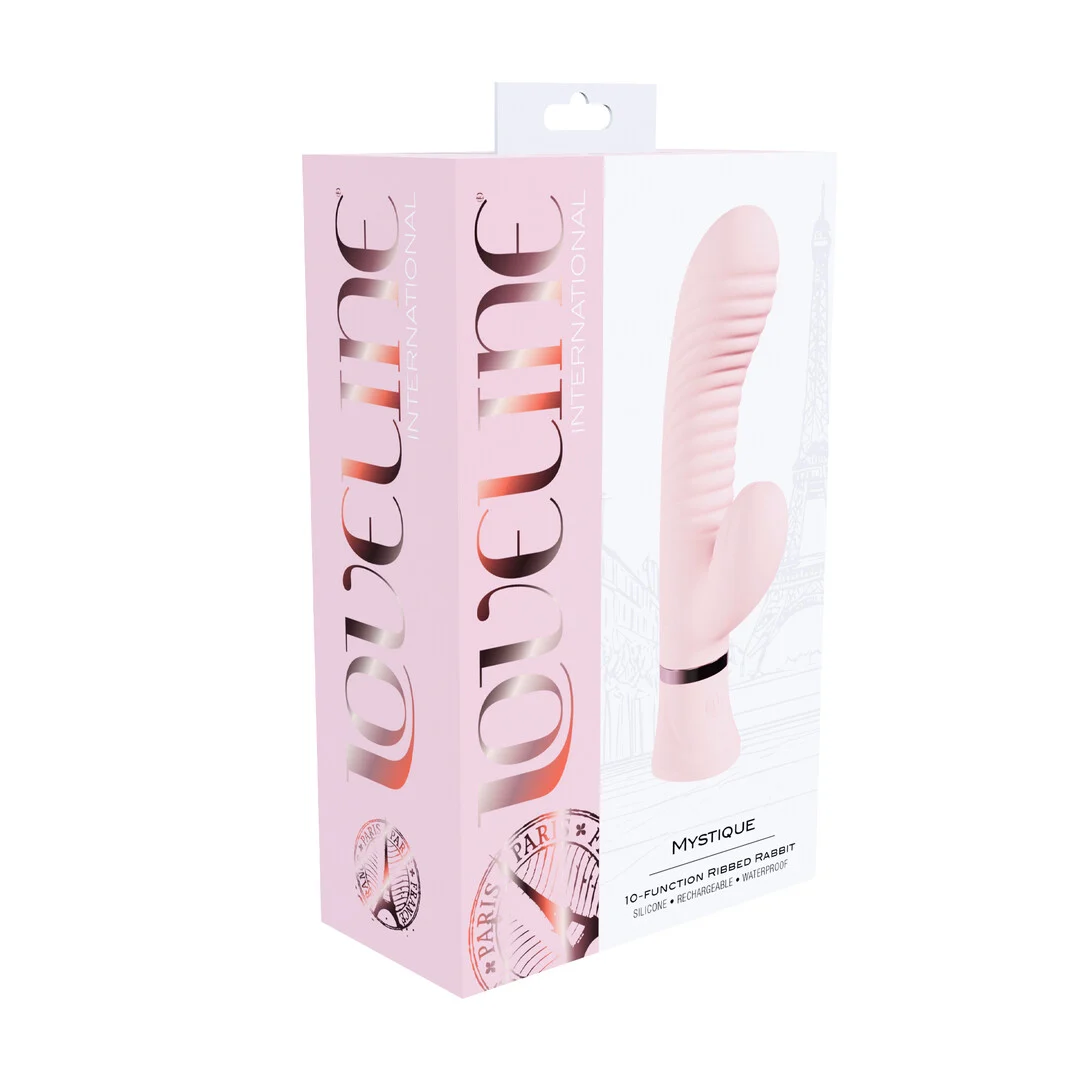 Vibromasseur rabbit à reliefs pour le point G, 10 modes, Loveline rose, Loveline by Shots – Image 2