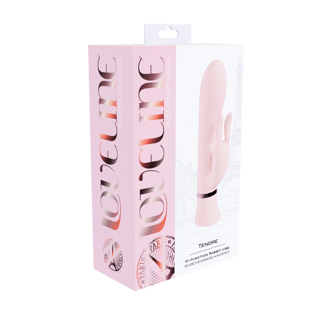 Vibromasseur rabbit à double moteur et 10 modes, Loveline Tendre rose, Loveline by Shots – Image 2