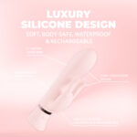 Vibromasseur rabbit à double moteur et 10 modes, Loveline Tendre rose, Loveline by Shots – Image 5