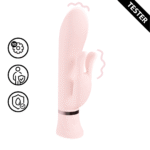 Vibromasseur rabbit à double moteur et 10 modes, Loveline Tendre rose, Loveline by Shots