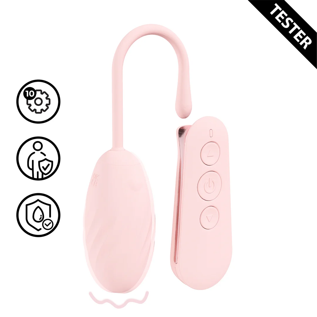 LOVU055PNKTEST Œuf vibrant à 10 modes, rose Loveline by Shots – Image 1