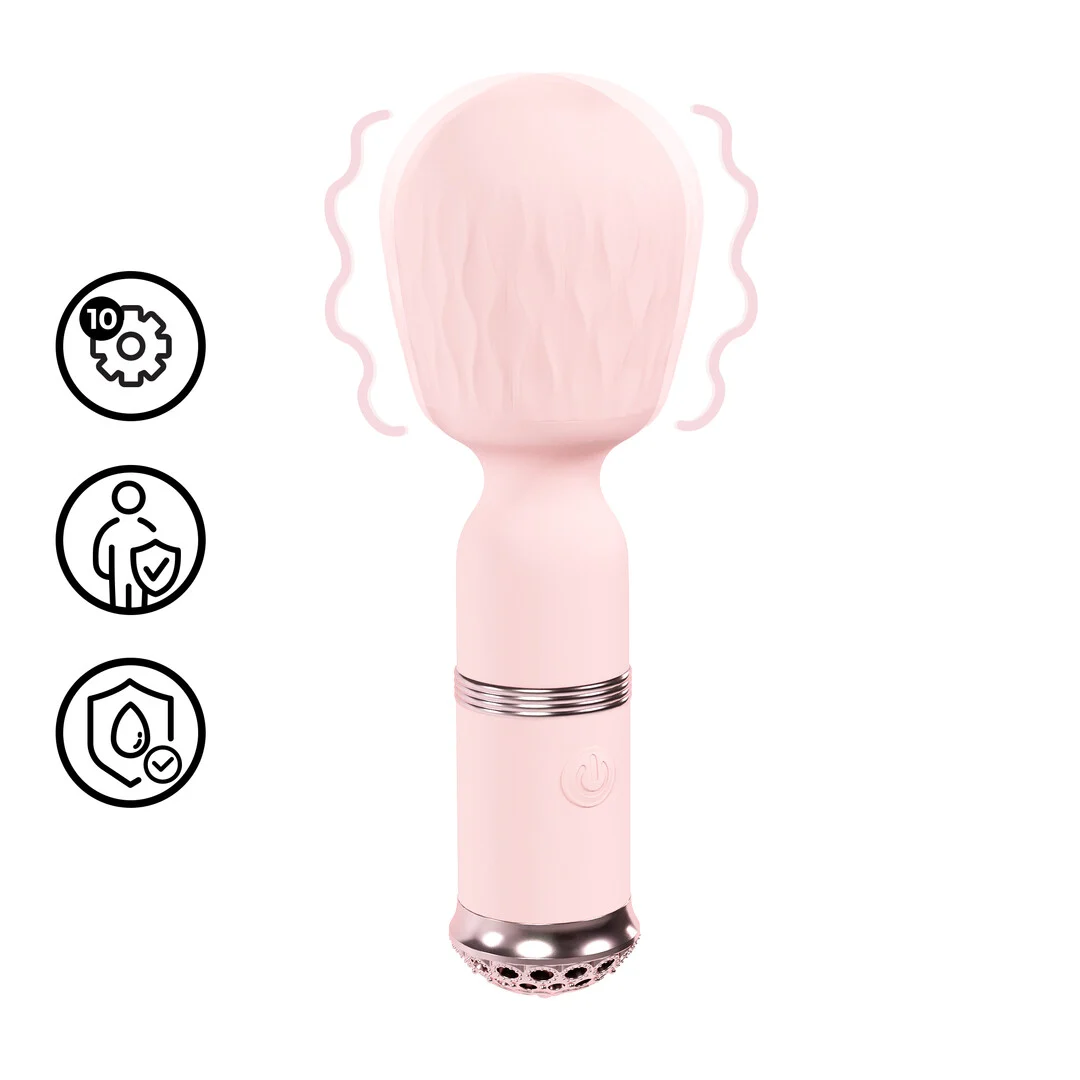 Vibromasseur wand · 10 modes · Loveline Velour Roze (Tester) Loveline by Shots – Image 6