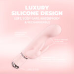 Vibromasseur rabbit – silicone étanche et doux pour le corps – Loveline Belle rose Loveline by Shots – Image 5
