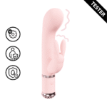 Vibromasseur rabbit – silicone étanche et doux pour le corps – Loveline Belle rose Loveline by Shots