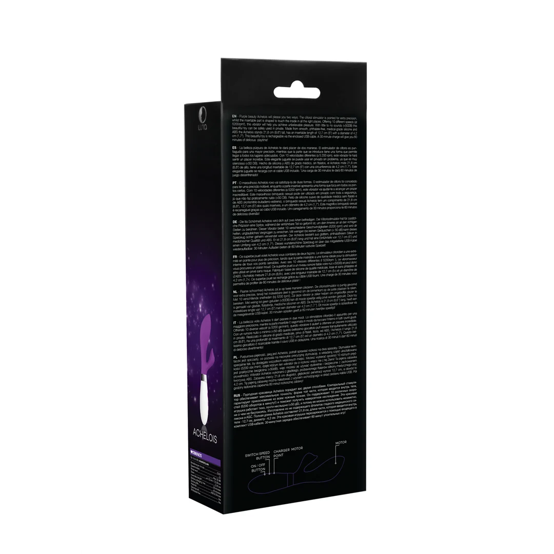 Vibromasseur rabbit – 10 niveaux et stimulation ciblée – violet Luna by Shots – Image 2